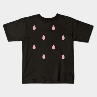 Pink water drop pattern Kids T-Shirt